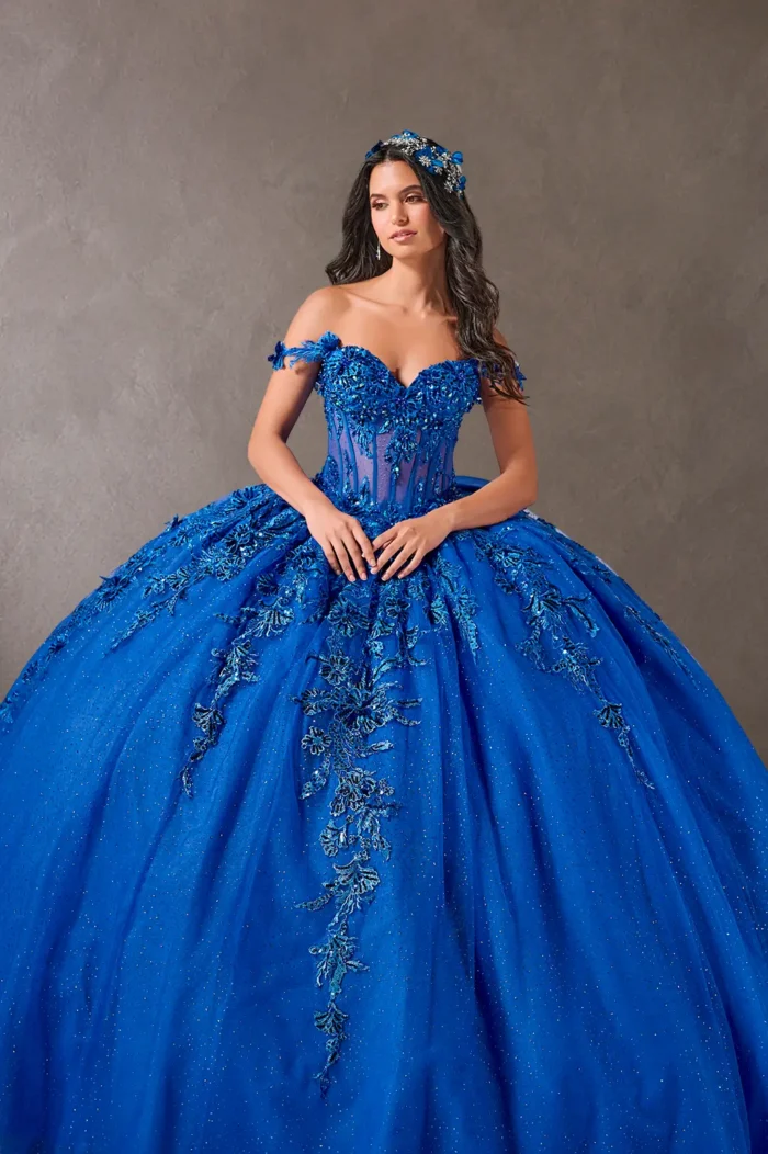 Vestido Allegra Azzura azul royal para festa de debutante - Felicidade Noivas e Festas